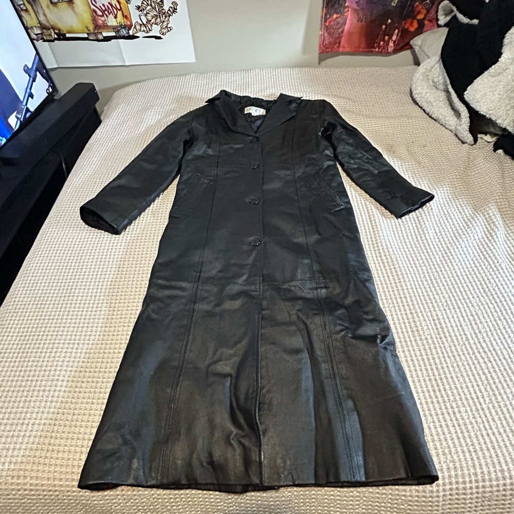 Mint Black Trench Coat